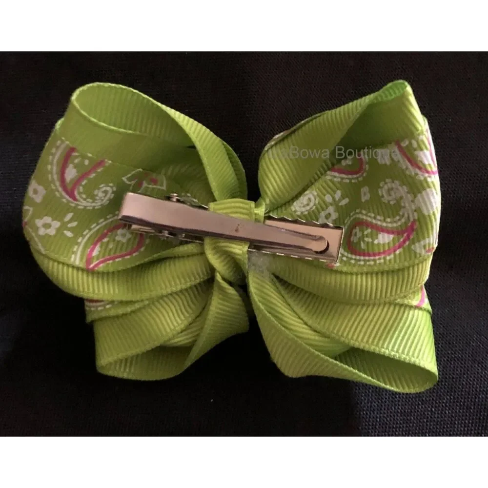 Apple Green w Bandana Print 4